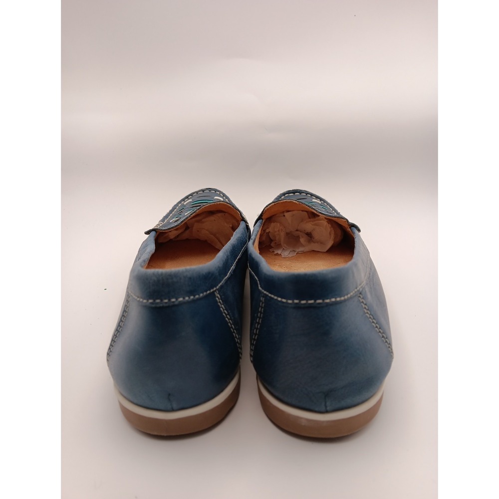 Naturalizer Comfort Blue Leather Loafer Slip‑On Women's‎ Moccasin Size 8M - Picture 3 of 8